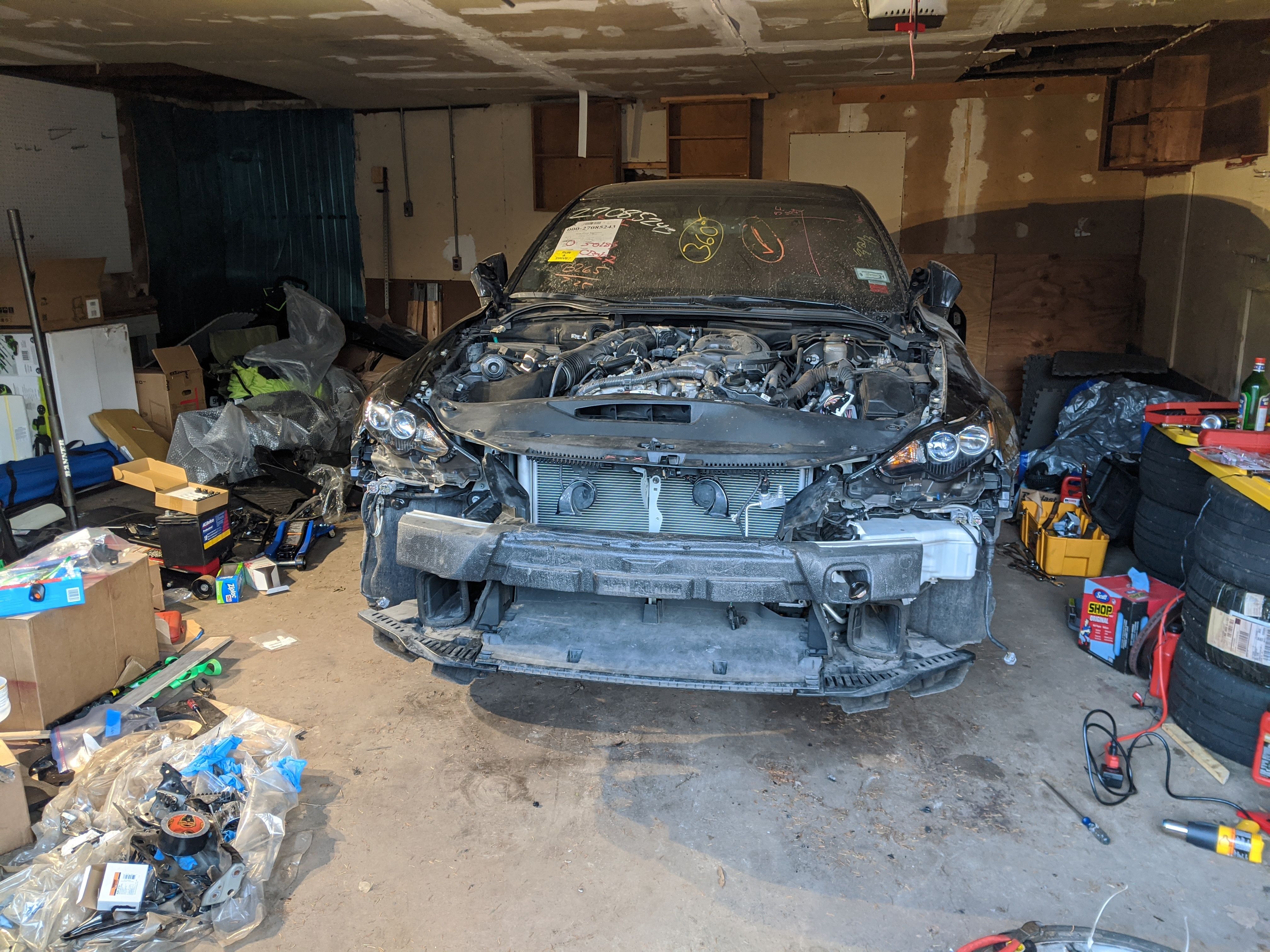 Crash bar and radiator installed